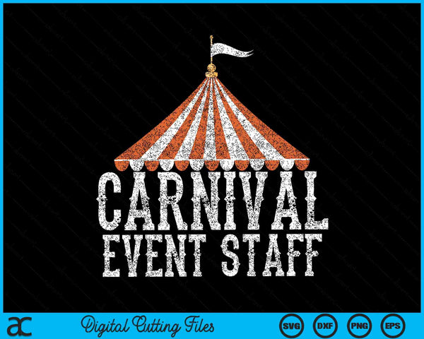 Personal del evento de carnaval Vintage Ringmaster Circus Security SVG PNG Archivos de corte digital