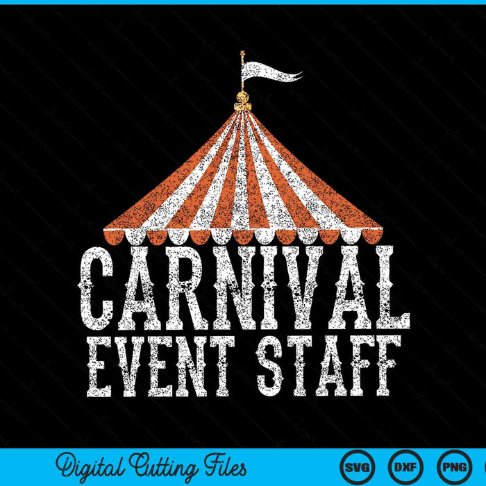 Personal del evento de carnaval Vintage Ringmaster Circus Security SVG PNG Archivos de corte digital