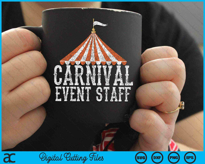 Personal del evento de carnaval Vintage Ringmaster Circus Security SVG PNG Archivos de corte digital