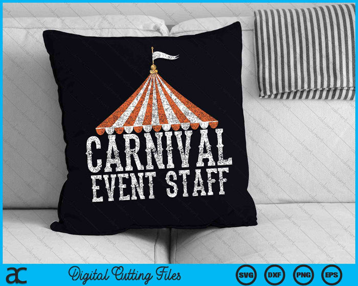 Personal del evento de carnaval Vintage Ringmaster Circus Security SVG PNG Archivos de corte digital