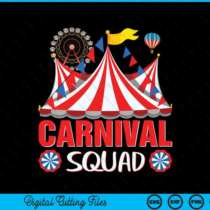Carnival Squad Circus Staff Costume Circus Theme Party SVG PNG Digital Cutting Files