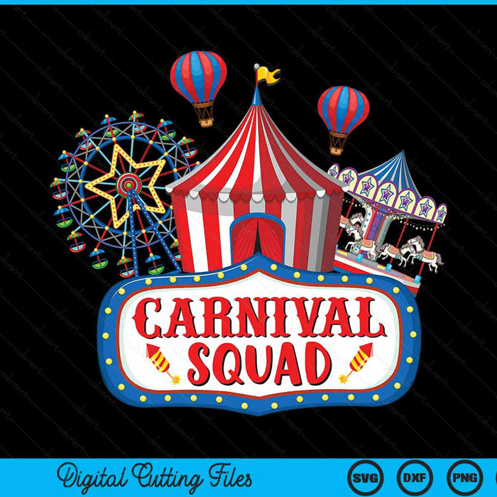 Carnival Squad Funny Circus Staff Costume Circus Theme Party SVG PNG Digital Cutting File