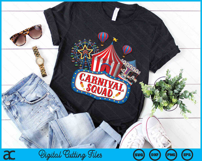 Carnival Squad Funny Circus Staff Costume Circus Theme Party SVG PNG Digital Cutting File