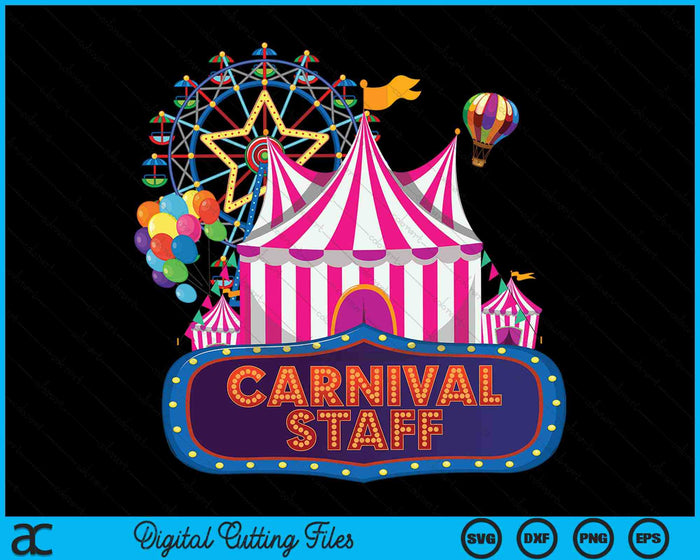 Personal de Carnaval Evento de Circo Carnaval Cumpleaños Ringmaster SVG PNG Archivo de Corte Digital