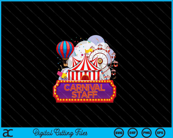 Personal de Carnaval Evento de Circo Carnaval Cumpleaños Ringmaster SVG PNG Archivos de Corte Digital