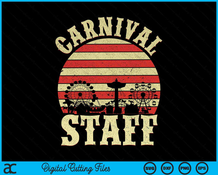 Carnaval personeel Vintage carnaval verjaardag SVG PNG digitale snijbestanden
