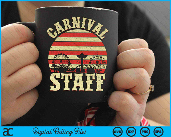 Carnival Staff Vintage Carnival Birthday SVG PNG Digital Cutting Files
