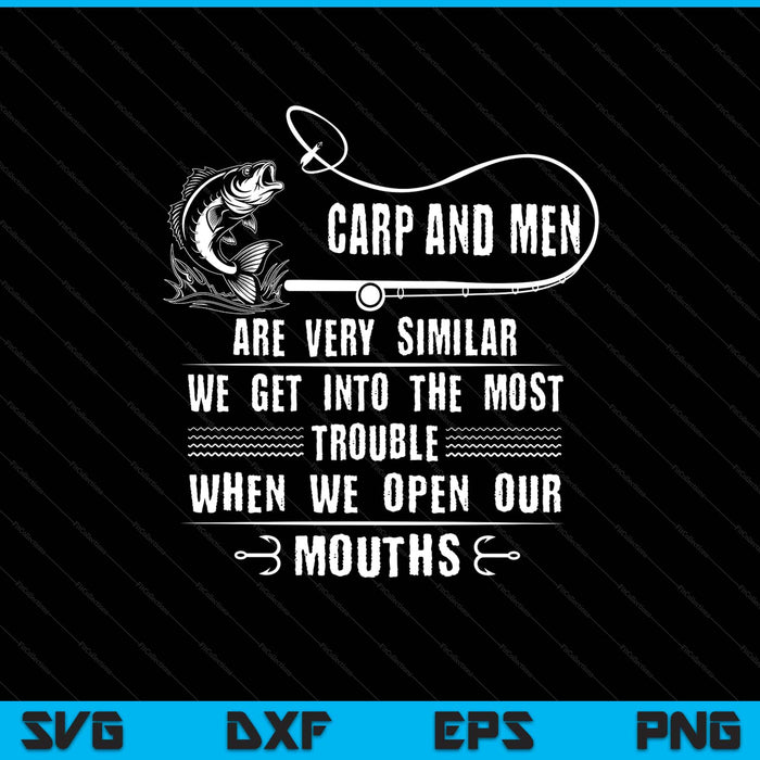Carp fishing for men catfish and carp SVG cut file