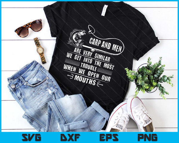 Carp Fishing Design For Men Funny Catfish And Carp SVG PNG Digital Printable Files