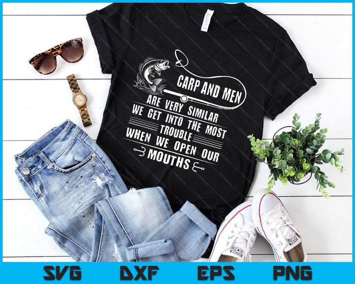 Carp Fishing Design For Men Funny Catfish And Carp SVG PNG Digital Printable Files
