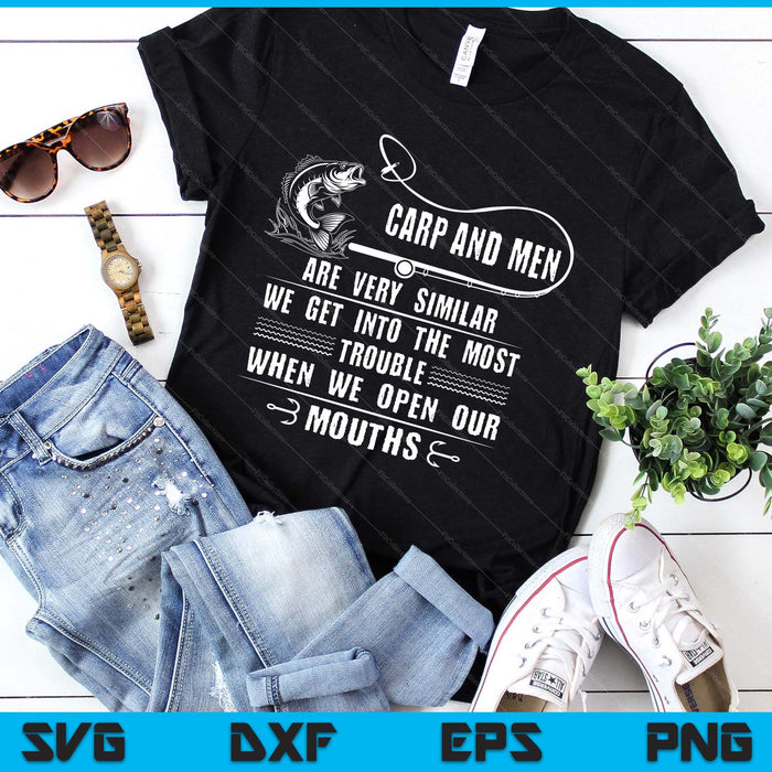 Carp Fishing Design For Men Funny Catfish And Carp SVG PNG Digital Printable Files