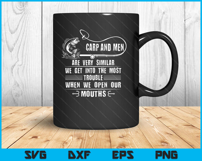 Carp Fishing Design For Men Funny Catfish And Carp SVG PNG Digital Printable Files