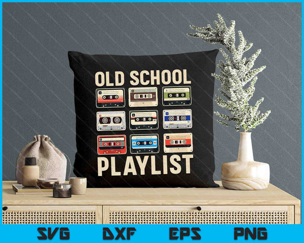 Cassette Tape Retro 80s Old School Playlist Music SVG PNG Digital Printable Files