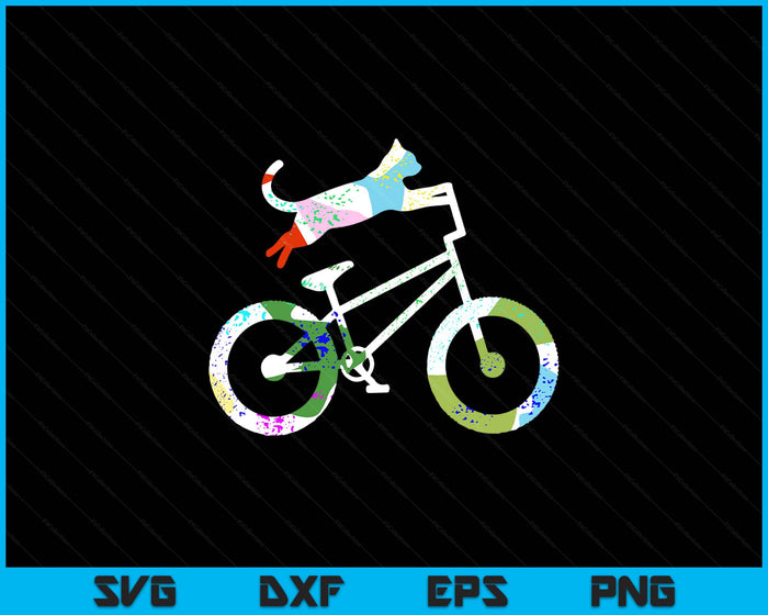 Cat On BMX Bike Kitten Lover Bike Cycling Bicycle SVG PNG Digital Printable Files