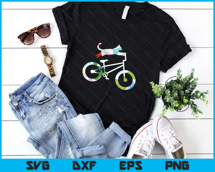 Cat On BMX Bike Kitten Lover Bike Cycling Bicycle SVG PNG Digital Printable Files