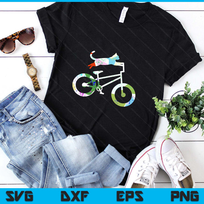 Cat On BMX Bike Kitten Lover Bike Cycling Bicycle SVG PNG Digital Printable Files