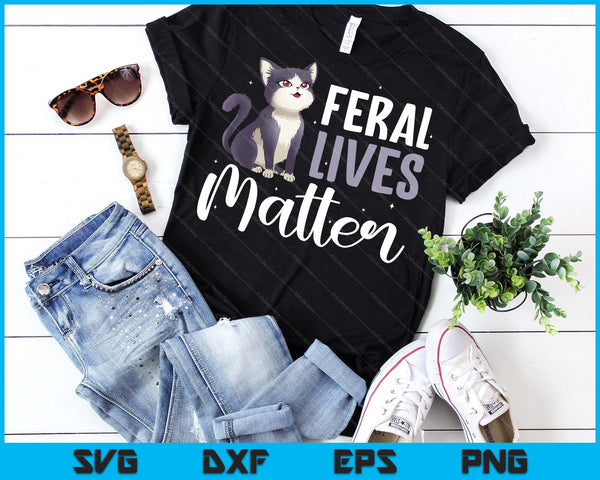 Cat Rescue Feral Lives Matter Cat Rescuer Cat Adoption SVG PNG Digital Printable Files