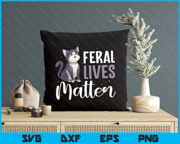 Cat Rescue Feral Lives Matter Cat Rescuer Cat Adoption SVG PNG Digital Printable Files