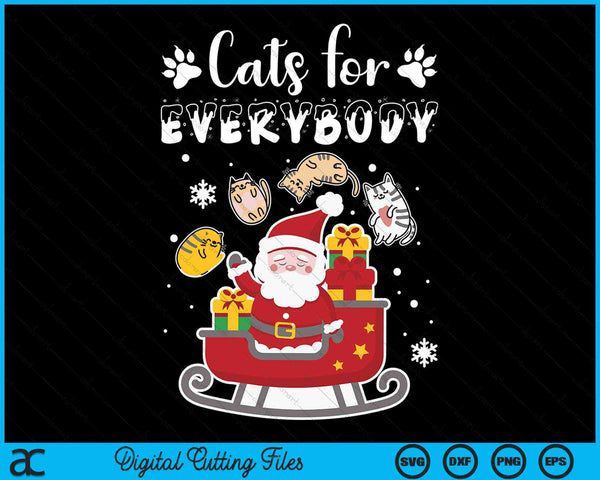 Cats For Everybody Christmas Cat SVG PNG Digital Cutting Files