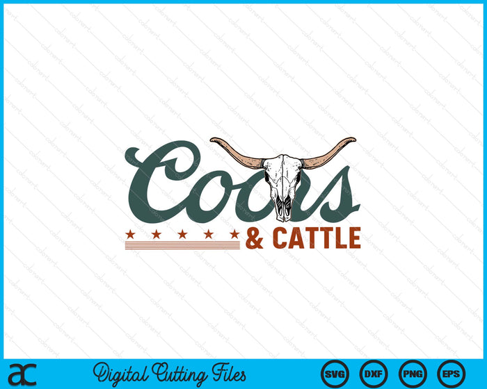 Cattle Rodeo Western Cowboy SVG PNG Digital Cutting File