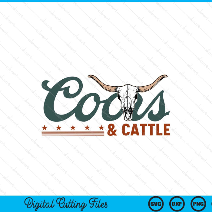 Cattle Rodeo Western Cowboy SVG PNG Digital Cutting File
