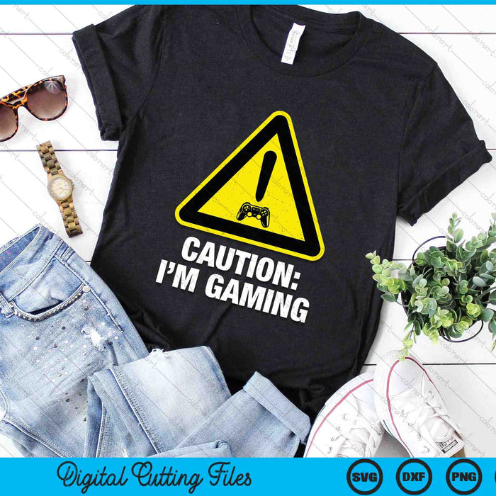 Let op, ik ben Gaming Video Game Player Grappige grafische SVG PNG digitale afdrukbare bestanden