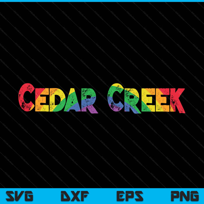 Cedar creek lake Texas lgbtq pride SVG cut file