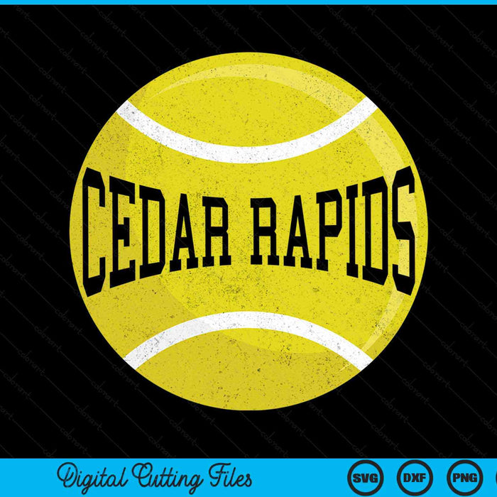Cedar Rapids Tennis Fan SVG PNG Digital Cutting Files