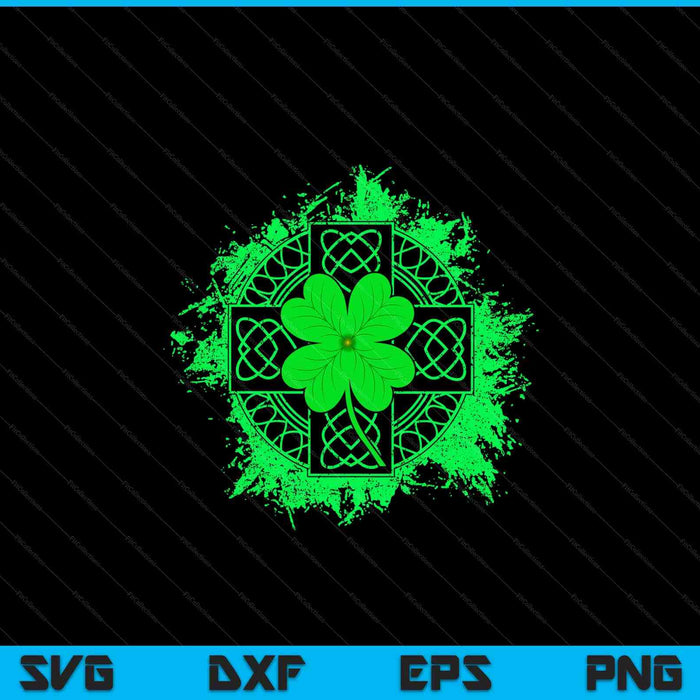Celtic knot Irish shamrock three leaf clover St Patricks Day SVG cut file