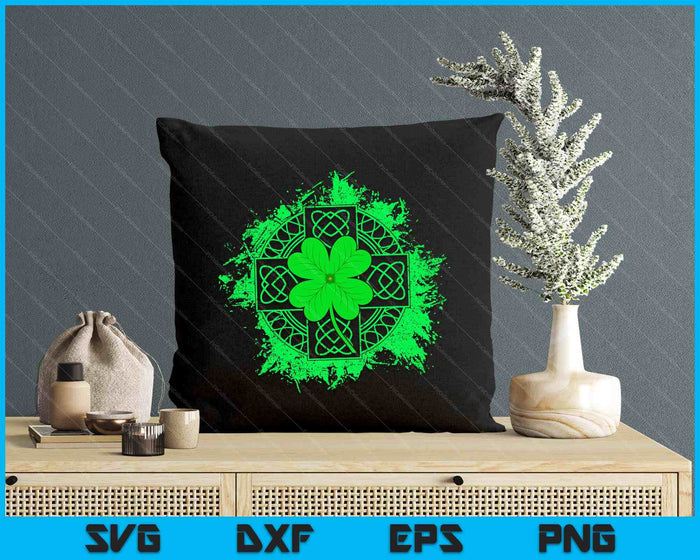 Celtic Knot Irish Shamrock Three Leaf Clover St Patricks Day SVG PNG Digital Printable Files