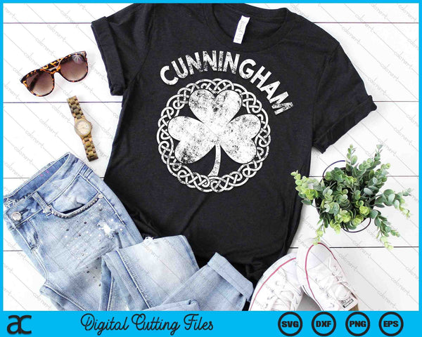 Tema celta Cunningham Nombre de familia irlandesa SVG PNG Archivos de corte digital - on a t-shirt