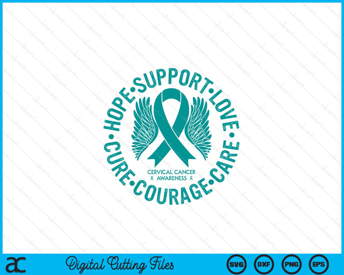 Cervical Cancer Awareness Support Family Cervical Awareness SVG PNG Digital Cutting Files