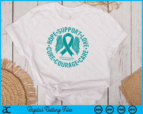 Cervical Cancer Awareness Support Family Cervical Awareness SVG PNG Digital Cutting Files