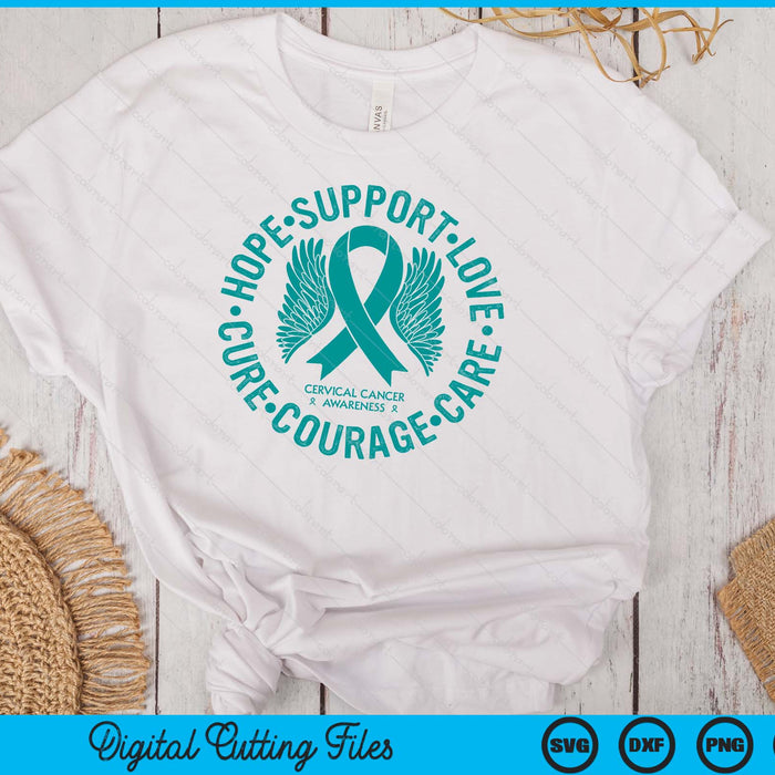 Cervical Cancer Awareness Support Family Cervical Awareness SVG PNG Digital Cutting Files