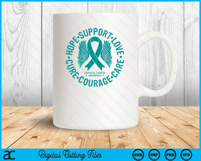 Cervical Cancer Awareness Support Family Cervical Awareness SVG PNG Digital Cutting Files