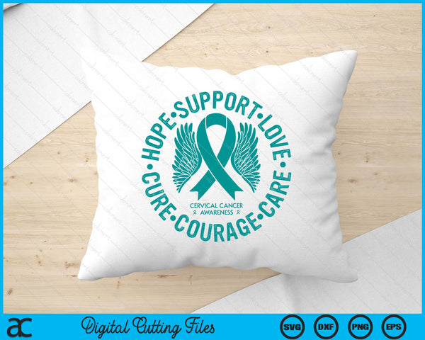 Cervical Cancer Awareness Support Family Cervical Awareness SVG PNG Digital Cutting Files