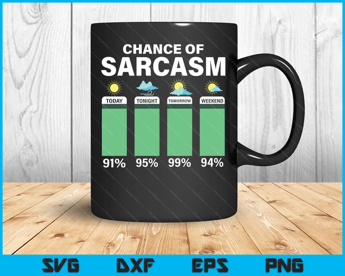 Chance Of Sarcasm Weather SVG PNG Digital Printable Files