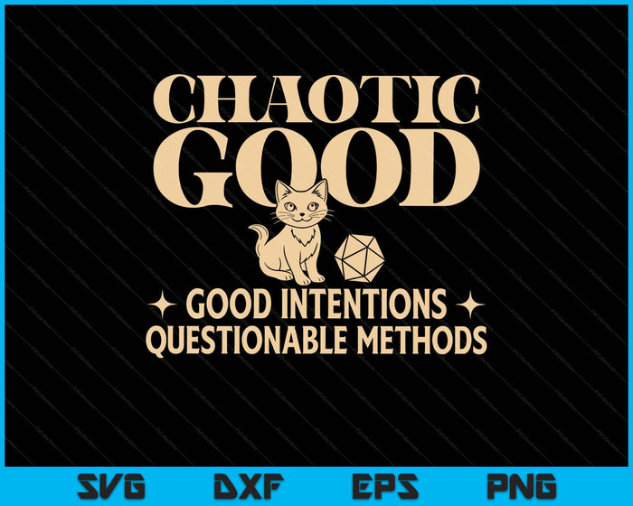 Chaotic Good Rpg Tabletop Games D20 Tabletop SVG PNG Digital Printable Files