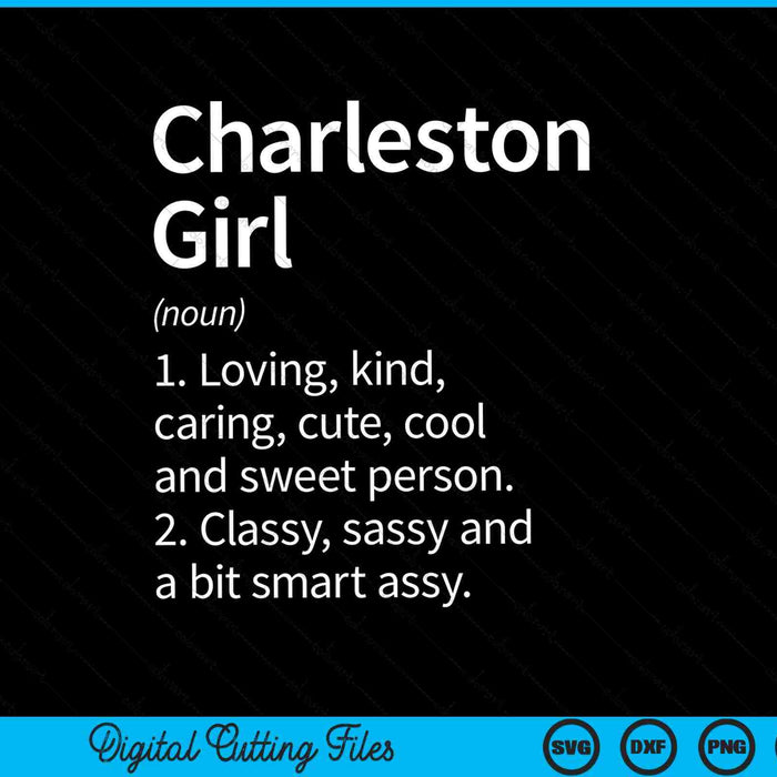 Charleston Girl SC South Carolina Home Roots SVG PNG digitale snijbestanden