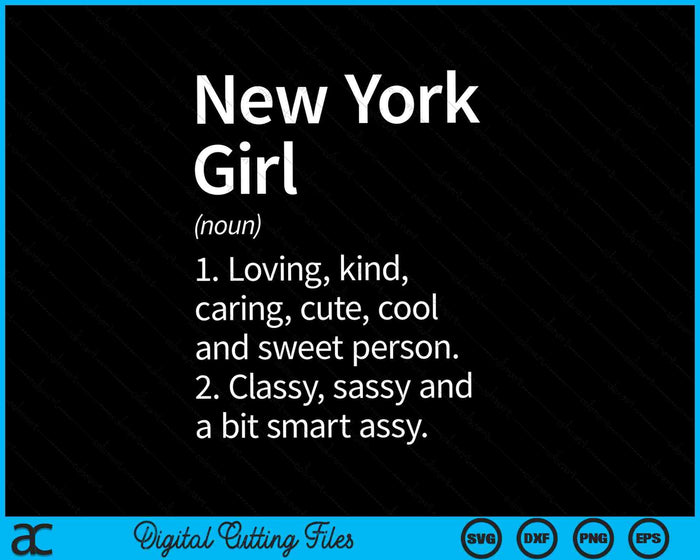 New York Girl NY Nueva York City Home Roots SVG PNG Archivos de corte digital