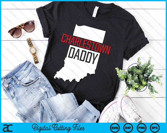 Charlestown Daddy Indiana State Map SVG PNG Digital Printable Files