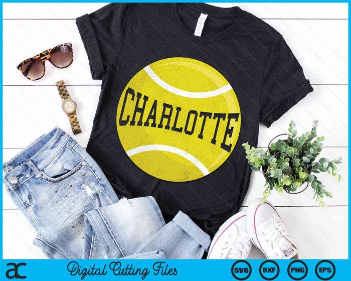 Charlotte Tennis Fan SVG PNG Digital Cutting Files