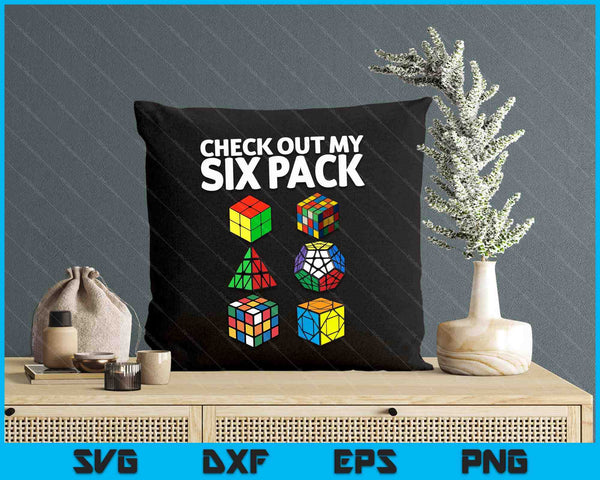 Check Out My Six Pack Puzzle Cube Funny Speed Cubing SVG PNG Digital Printable Files