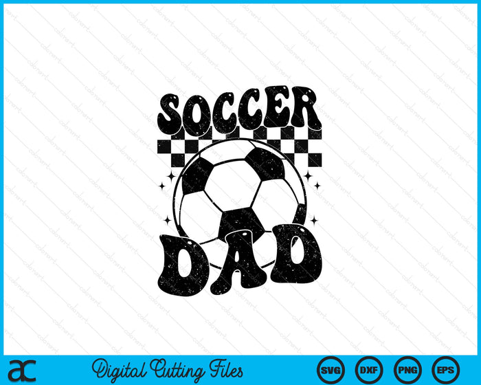 Checkered Soccer Dad Retro Soccer Season SVG PNG Digital Cutting File