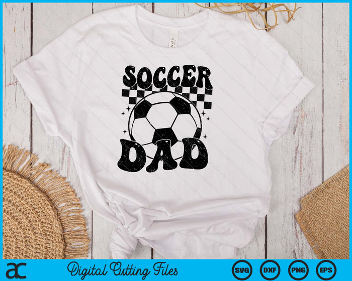 Checkered Soccer Dad Retro Soccer Season SVG PNG Digital Cutting File