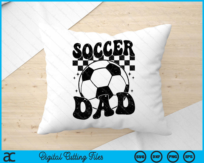 Checkered Soccer Dad Retro Soccer Season SVG PNG Digital Cutting File