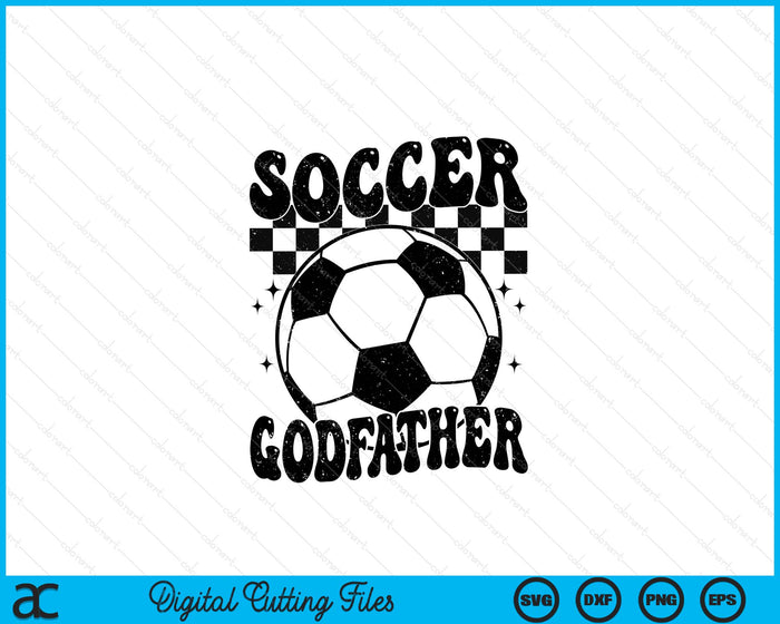 Checkered Soccer Godfather Retro Soccer Season SVG PNG Digital Cutting File