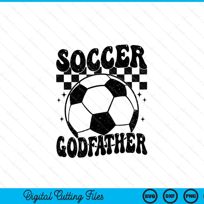 Checkered Soccer Godfather Retro Soccer Season SVG PNG Digital Cutting File