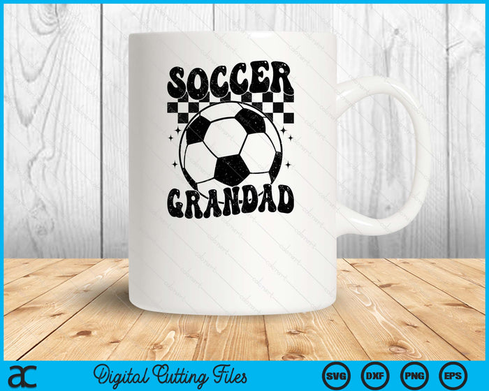 Checkered Soccer Grandad Retro Soccer Season SVG PNG Digital Cutting File