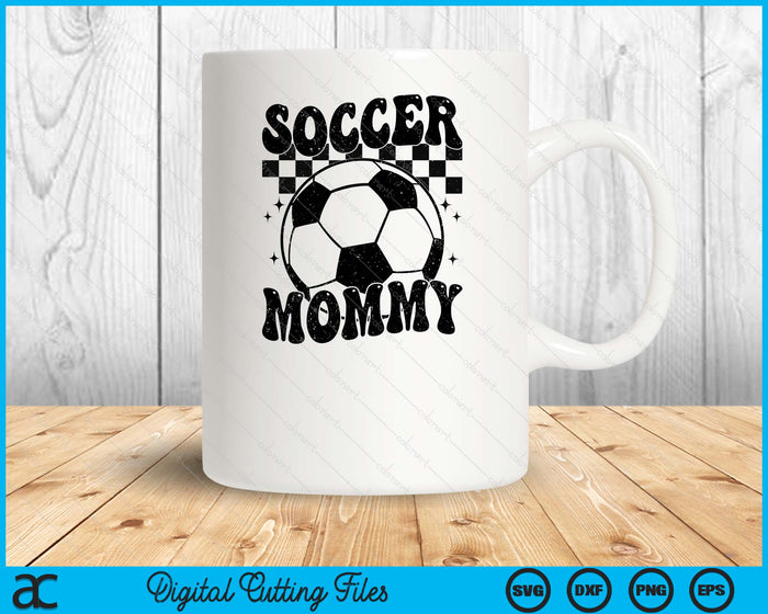 Checkered Soccer Mommy Retro Soccer Season SVG PNG Digital Cutting File